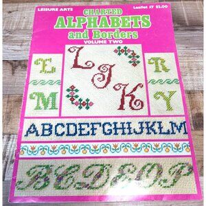 Leisure Arts Charted Alphabets & Borders Volume Two Cross-Stitch Pattern Book
